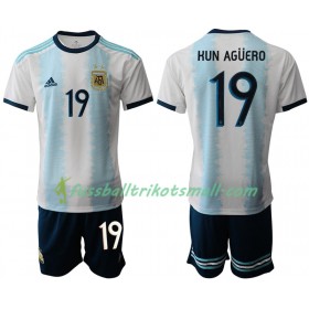 Fußballtrikots Argentinien Sergio Agüero 19 Kinder Copa América 2019 Kurzarm Heimtrikotsatz kaufen